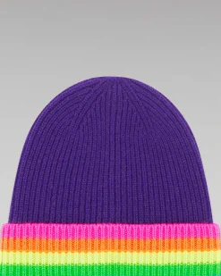 Bonnet A Revers Bandes Multicolore*FROM FUTURE New