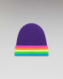 Bonnet A Revers Bandes Multicolore*FROM FUTURE New