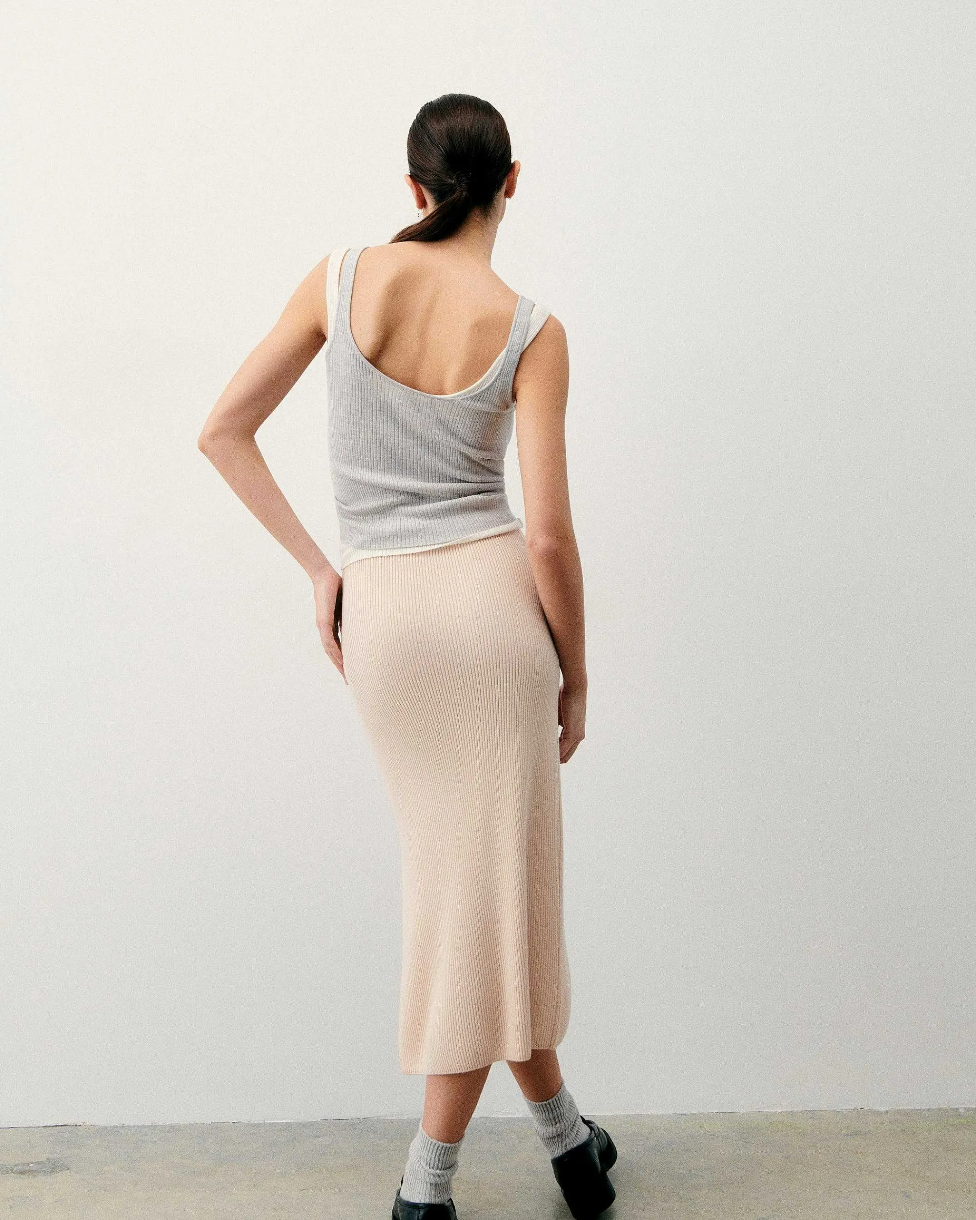 Jupe Mi Longue A Cotes Fendue*FROM FUTURE Online