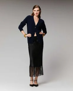 Jupe Mi-Longue Decoupee Dentelle*FROM FUTURE Hot