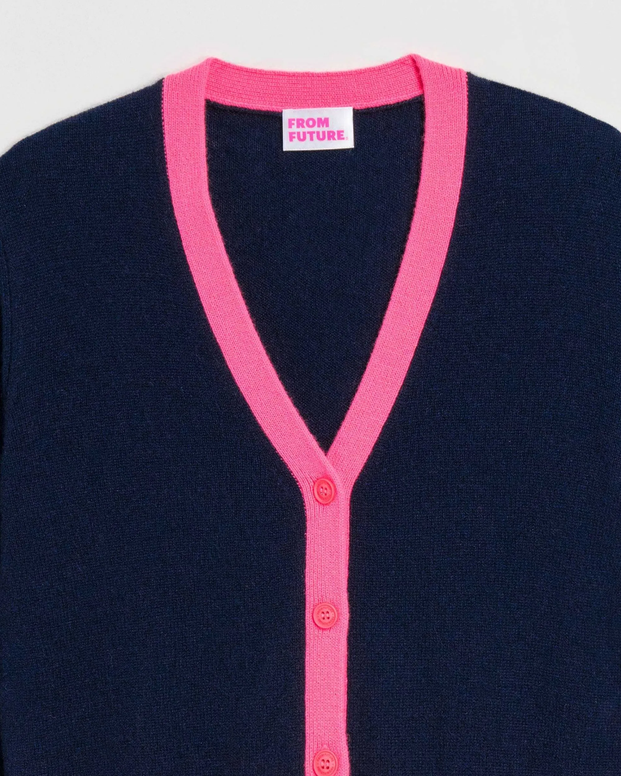 Pull Cardigan Bicolore Leger*FROM FUTURE New