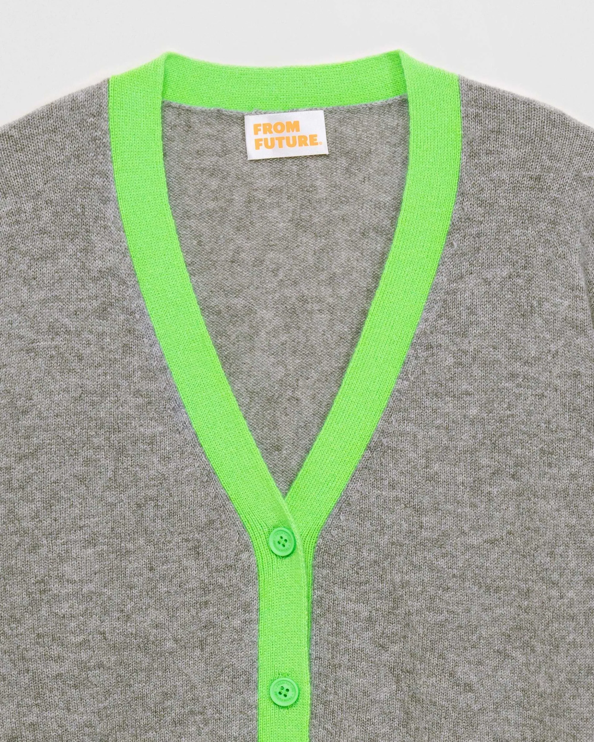 Pull Cardigan Bicolore Leger*FROM FUTURE Clearance