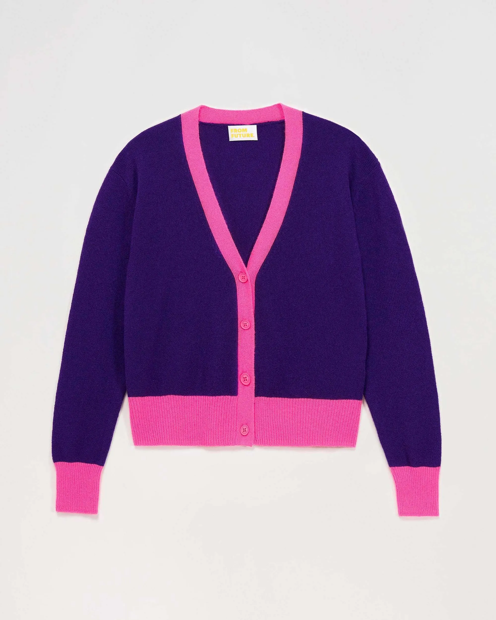 Pull Cardigan Bicolore Leger*FROM FUTURE Clearance