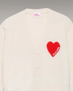 Pull Cardigan Coeur Leger*FROM FUTURE Online
