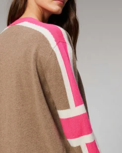 Pull Cardigan Manches Tricolore Leger*FROM FUTURE Online