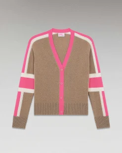 Pull Cardigan Manches Tricolore Leger*FROM FUTURE Online