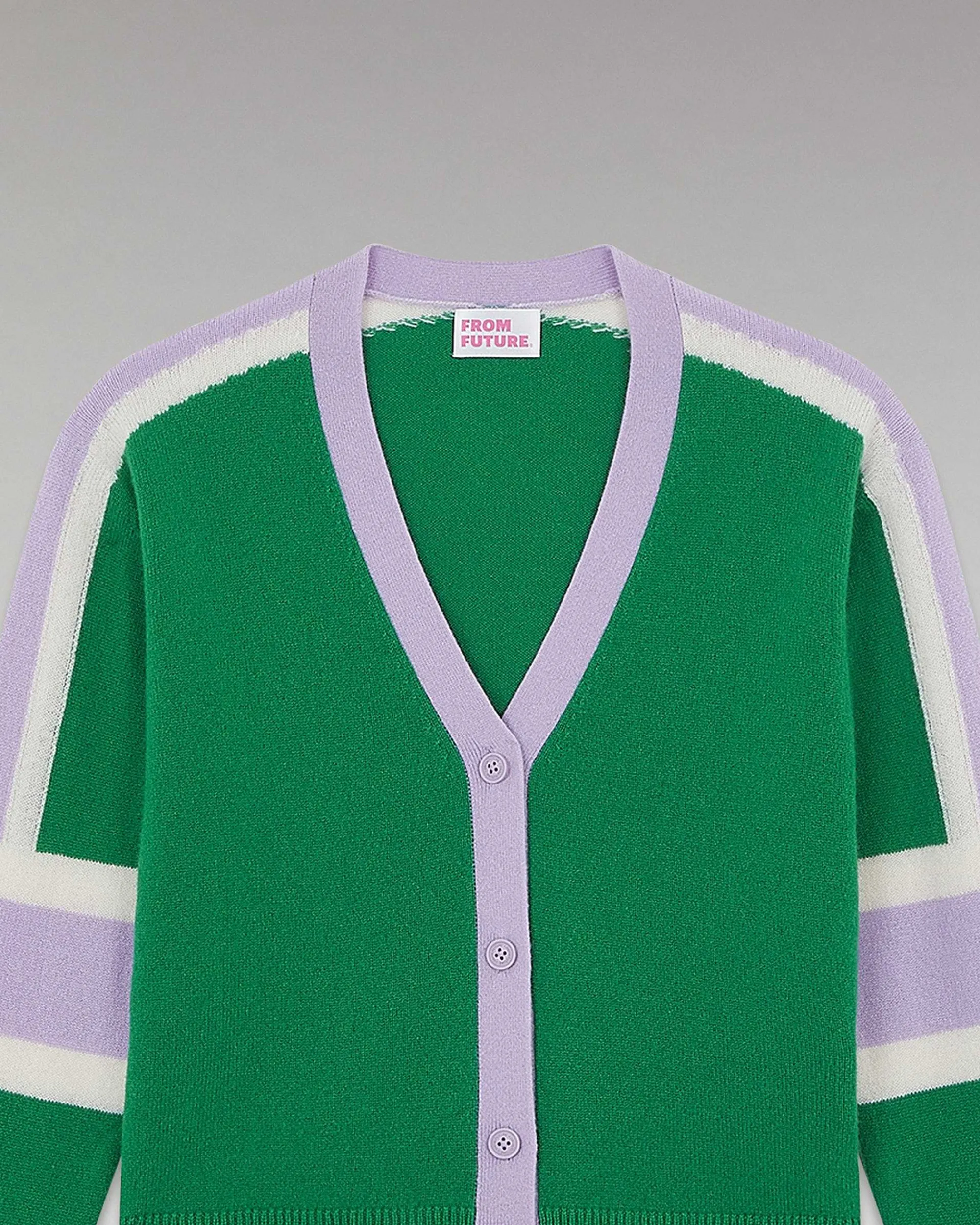 Pull Cardigan Manches Tricolore Leger*FROM FUTURE Hot