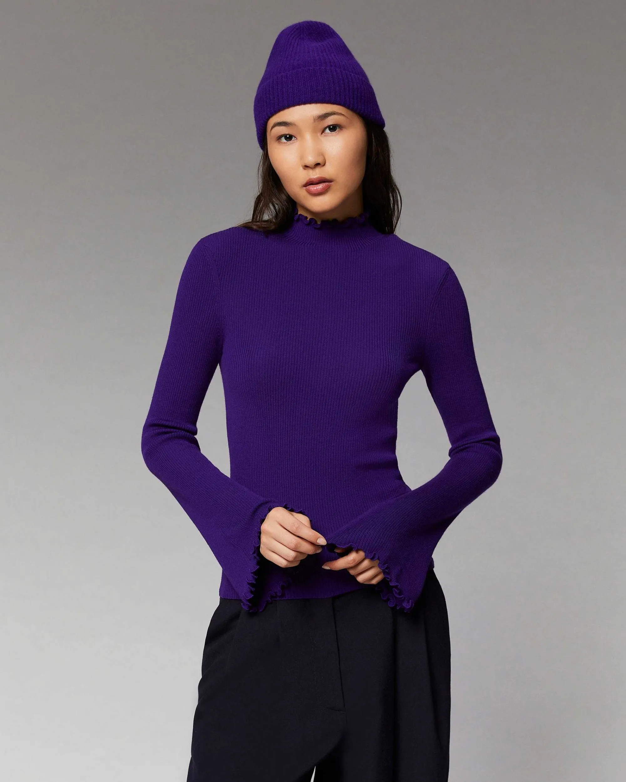 Pull Col Montant A Cotes Manches Evasees*FROM FUTURE Clearance