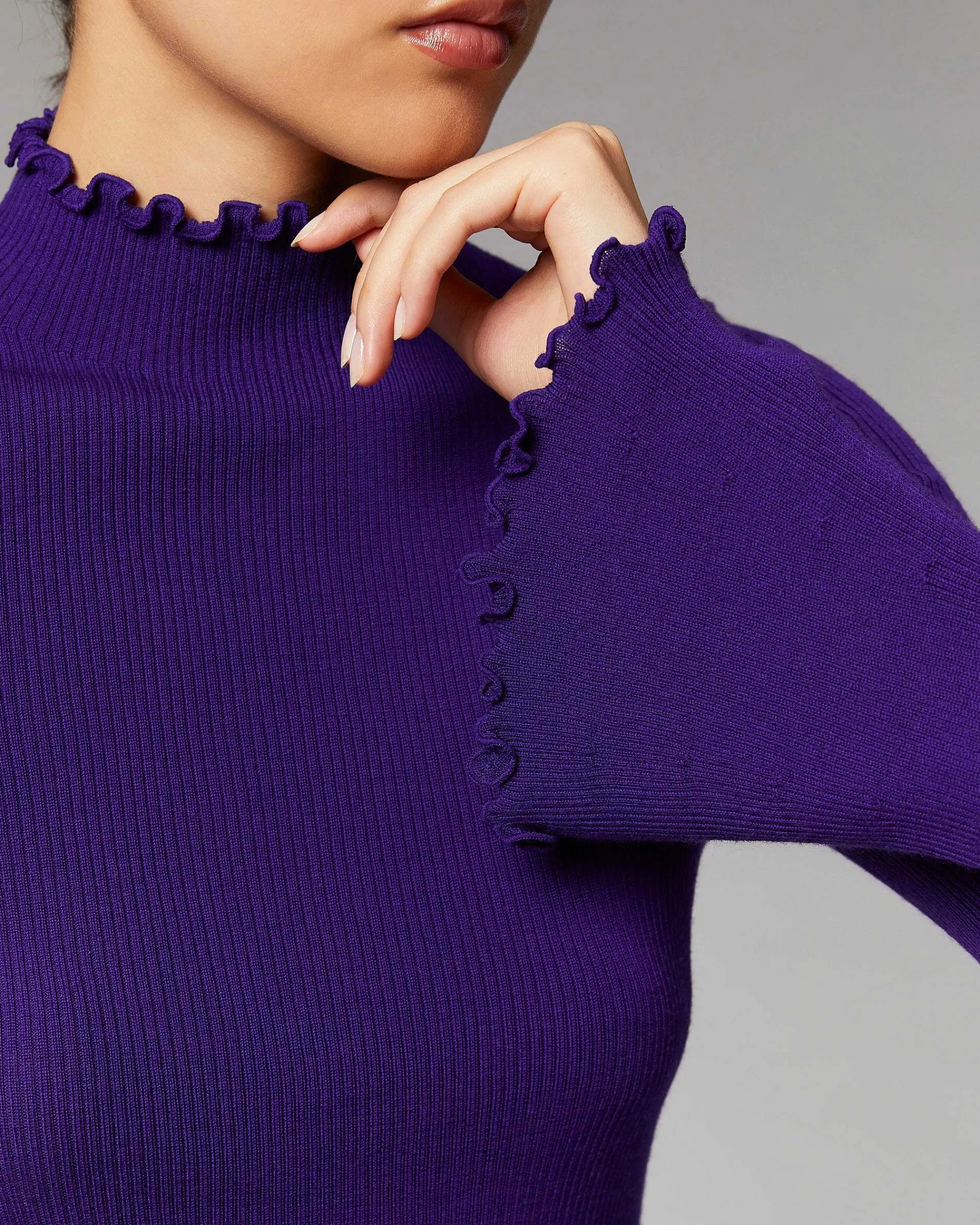 Pull Col Montant A Cotes Manches Evasees*FROM FUTURE Clearance