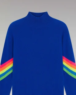 Pull Col Montant Bandes Manches Multico Leger*FROM FUTURE Hot