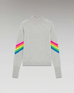 Pull Col Montant Bandes Manches Multico Leger*FROM FUTURE Sale