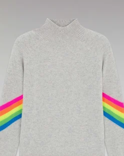 Pull Col Montant Bandes Manches Multico Leger*FROM FUTURE Sale