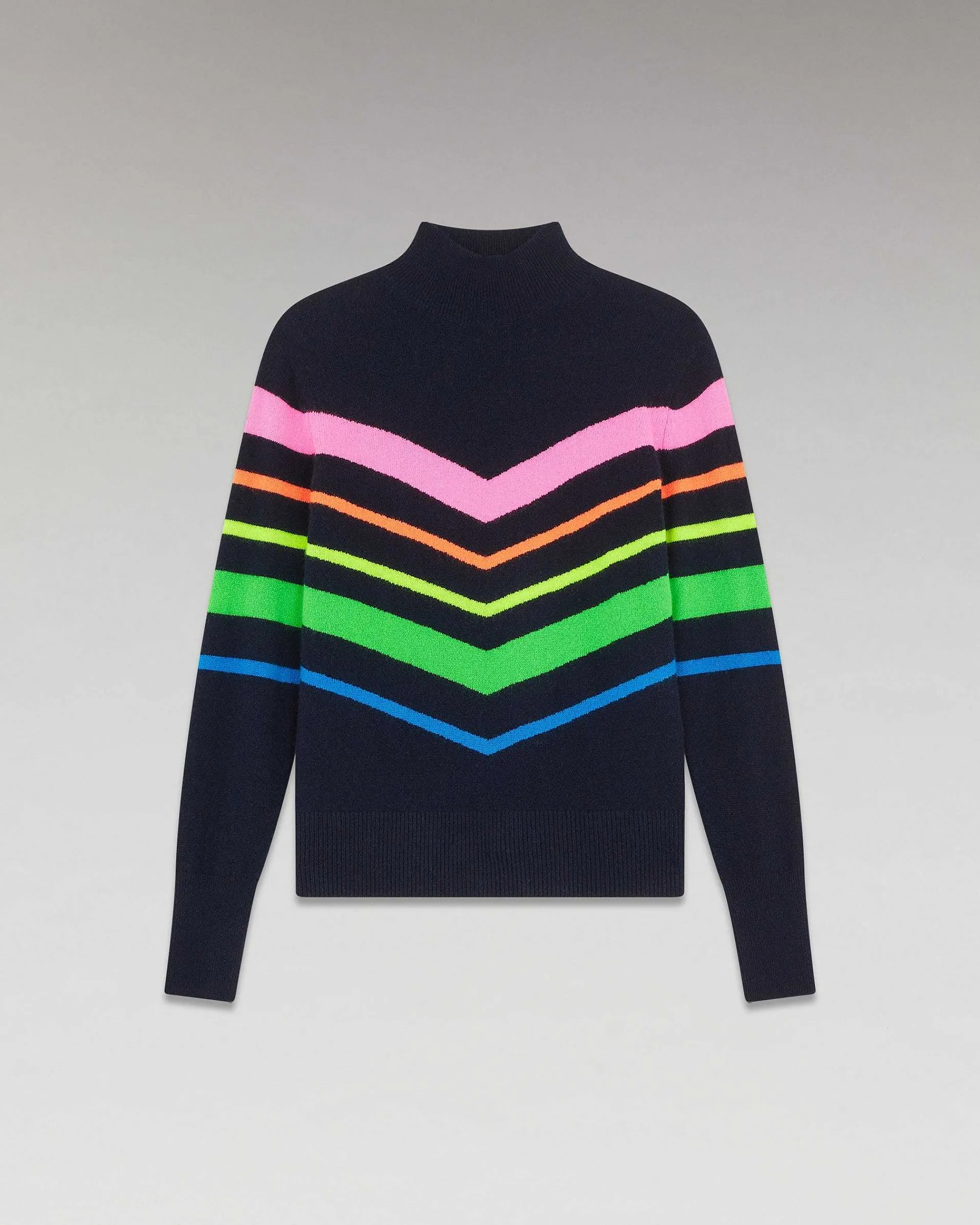 Pull Col Montant Bandes Multicolore Leger*FROM FUTURE New
