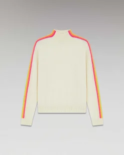 Pull Col Montant Bandes Manches Multicolore Leger*FROM FUTURE Outlet