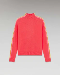 Pull Col Montant Bandes Manches Multicolore Leger*FROM FUTURE Discount