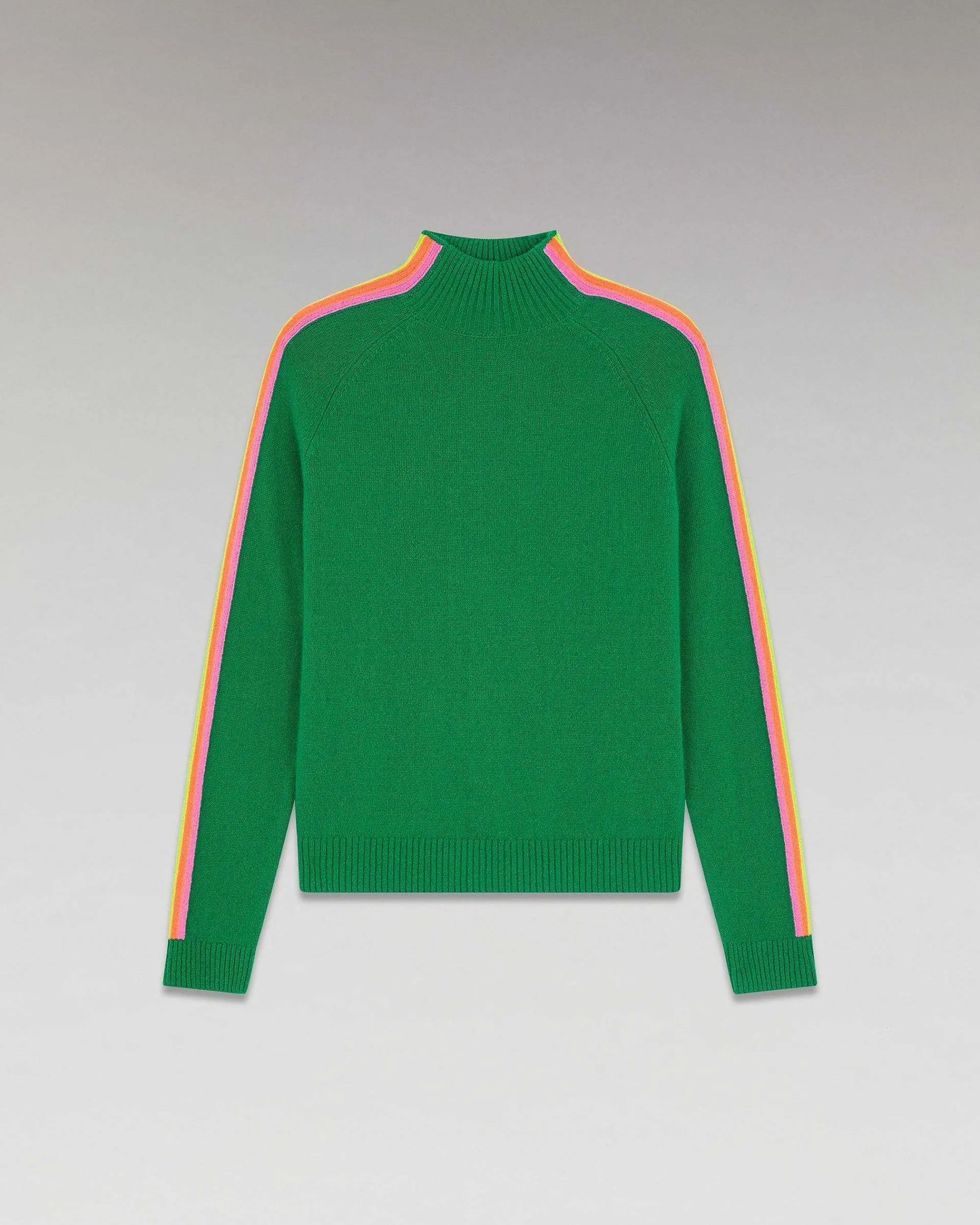 Pull Col Montant Bandes Manches Multicolore Leger*FROM FUTURE