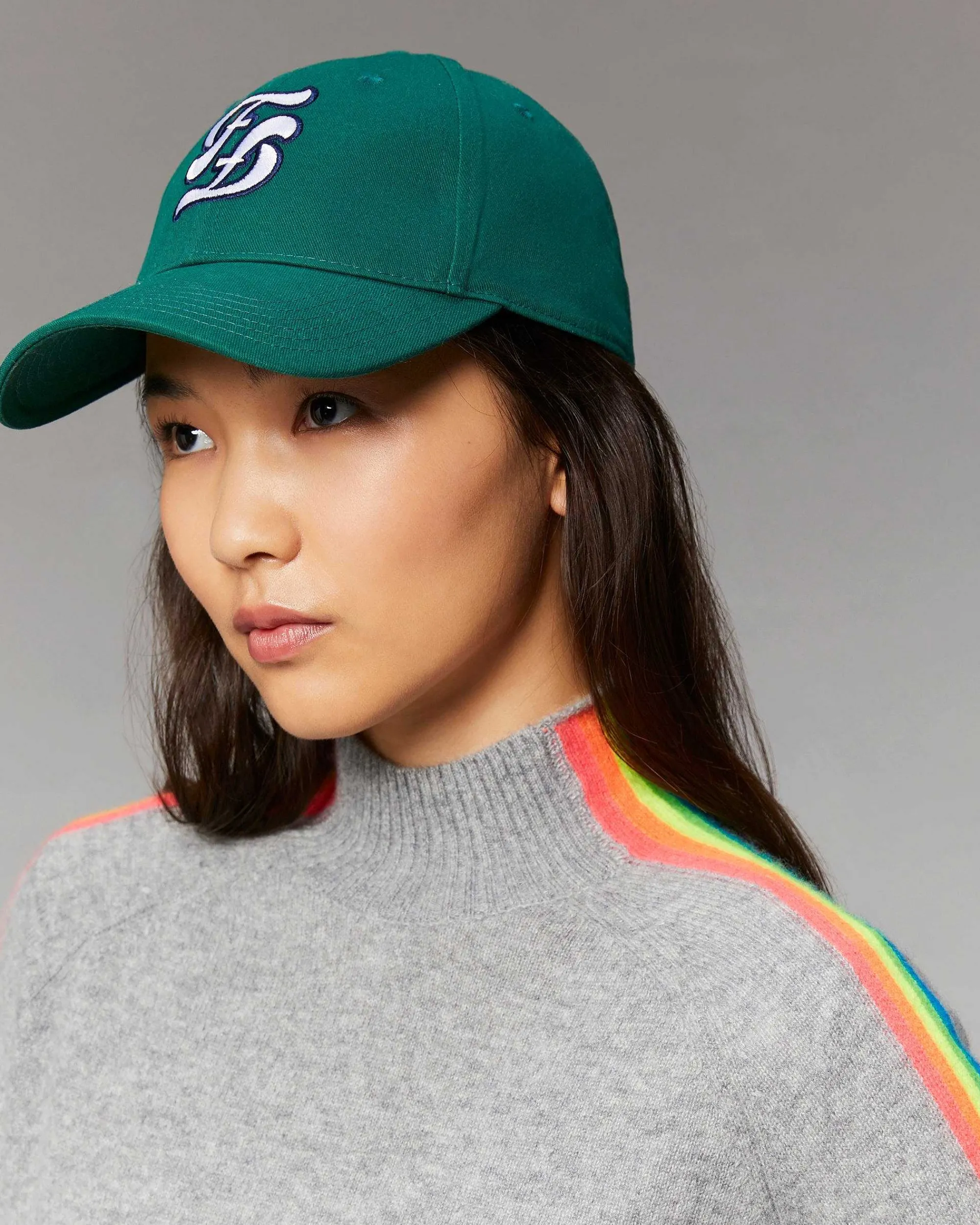 Pull Col Montant Bandes Manches Multicolore Leger*FROM FUTURE