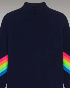 Pull Col Montant Bandes Manches Multico Leger*FROM FUTURE Online