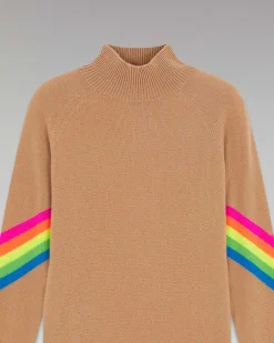 Pull Col Montant Bandes Manches Multico Leger*FROM FUTURE Outlet