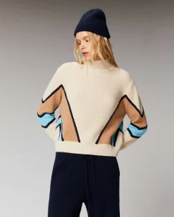 Pull Col Montant Bandes Tricolores*FROM FUTURE Discount