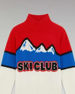 Pull Col Montant Ski Club Montagnes*FROM FUTURE Best