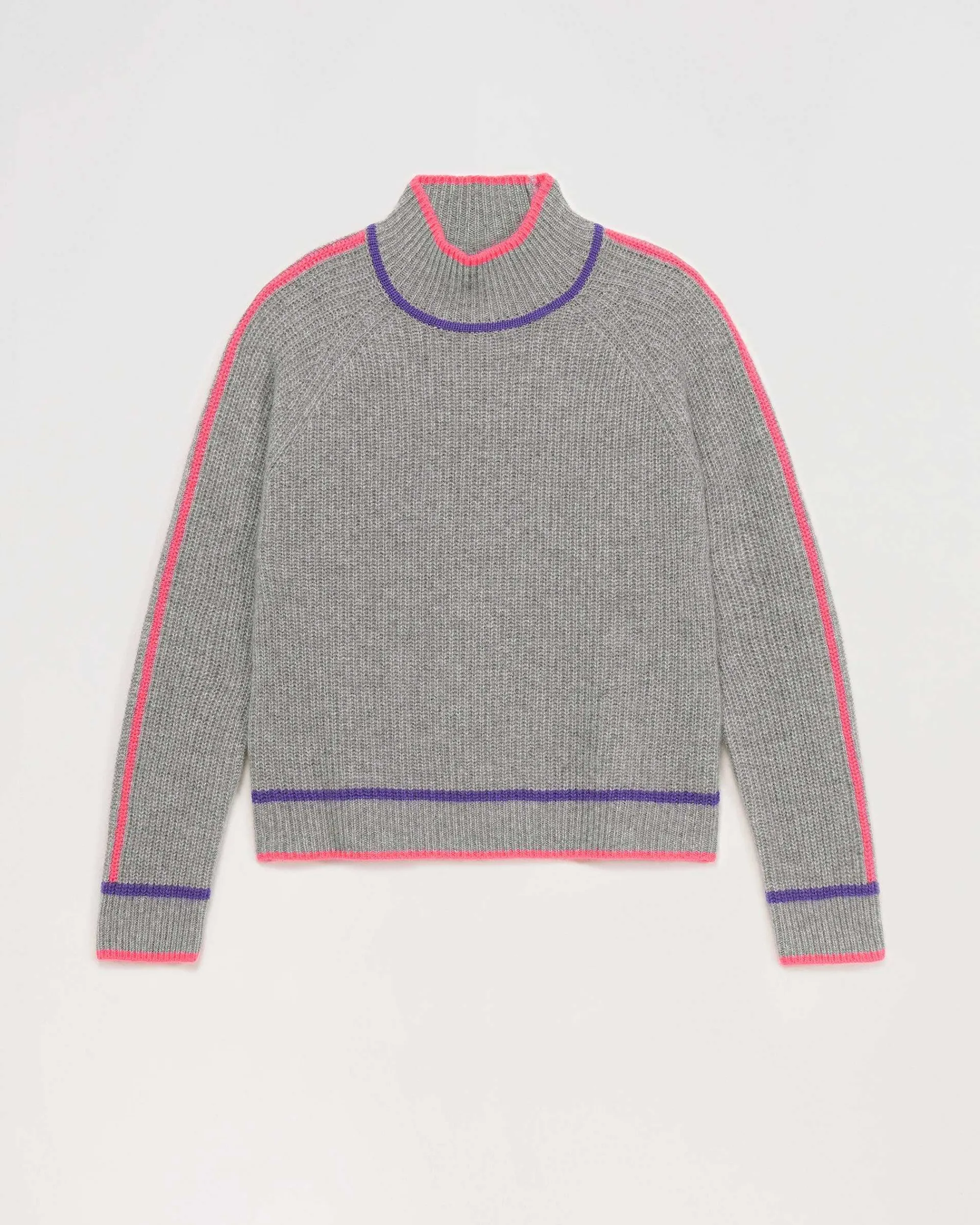 Pull Col Montant Tricolore Maille Perlee*FROM FUTURE Discount