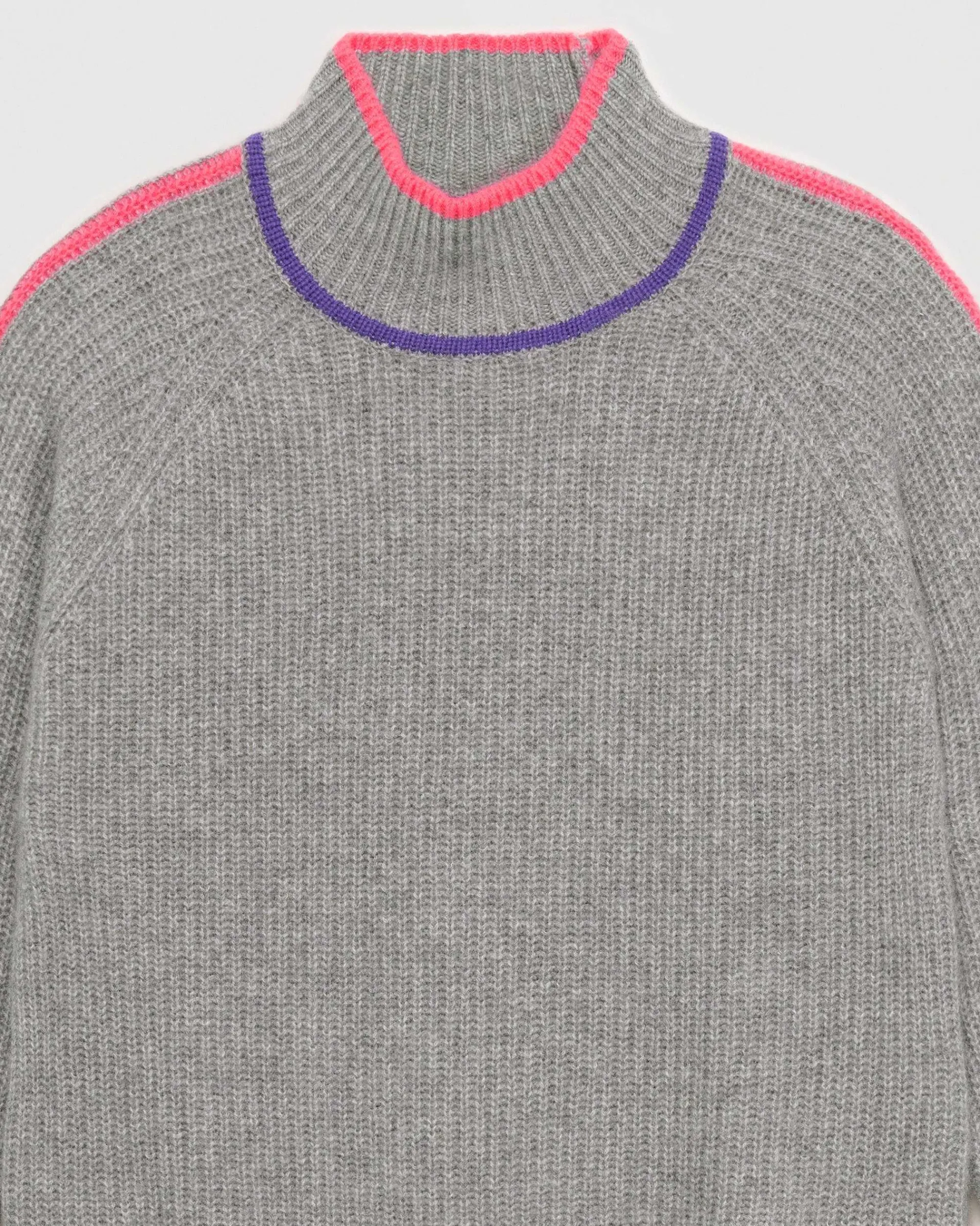 Pull Col Montant Tricolore Maille Perlee*FROM FUTURE Discount