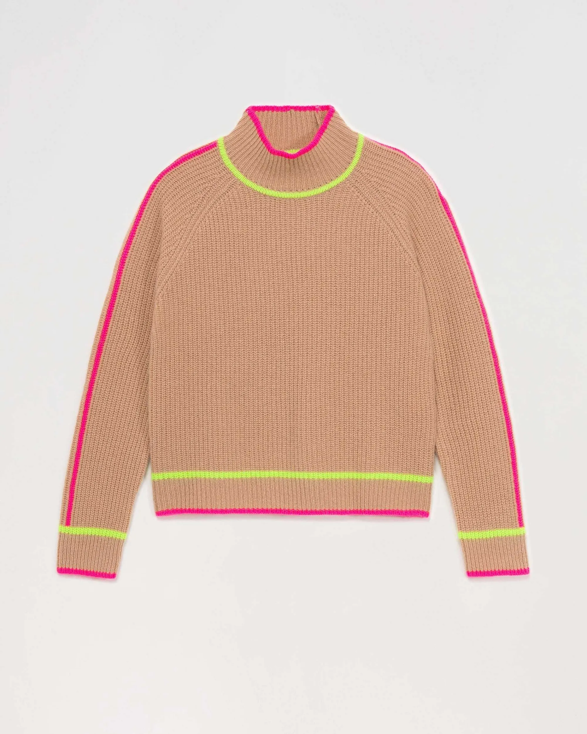 Pull Col Montant Tricolore Maille Perlee*FROM FUTURE Online