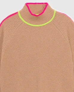 Pull Col Montant Tricolore Maille Perlee*FROM FUTURE Online