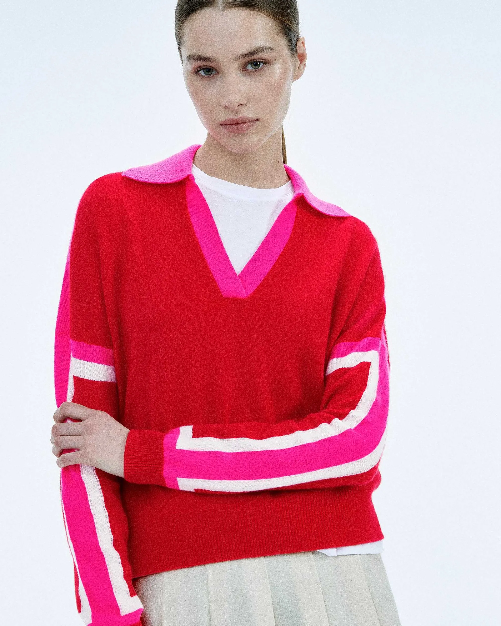 Pull Col Polo Tricolore*FROM FUTURE Online