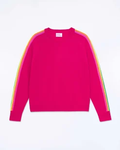 Pull Col Rond Bande Multicolore Aux Manches*FROM FUTURE Discount