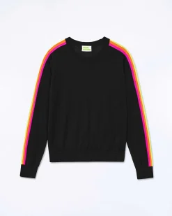 Pull Col Rond Bande Multicolore Aux Manches*FROM FUTURE Best