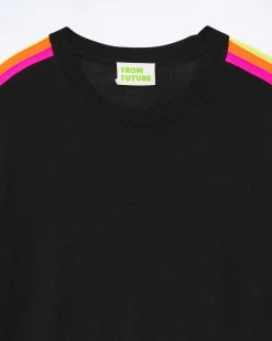 Pull Col Rond Bande Multicolore Aux Manches*FROM FUTURE Best