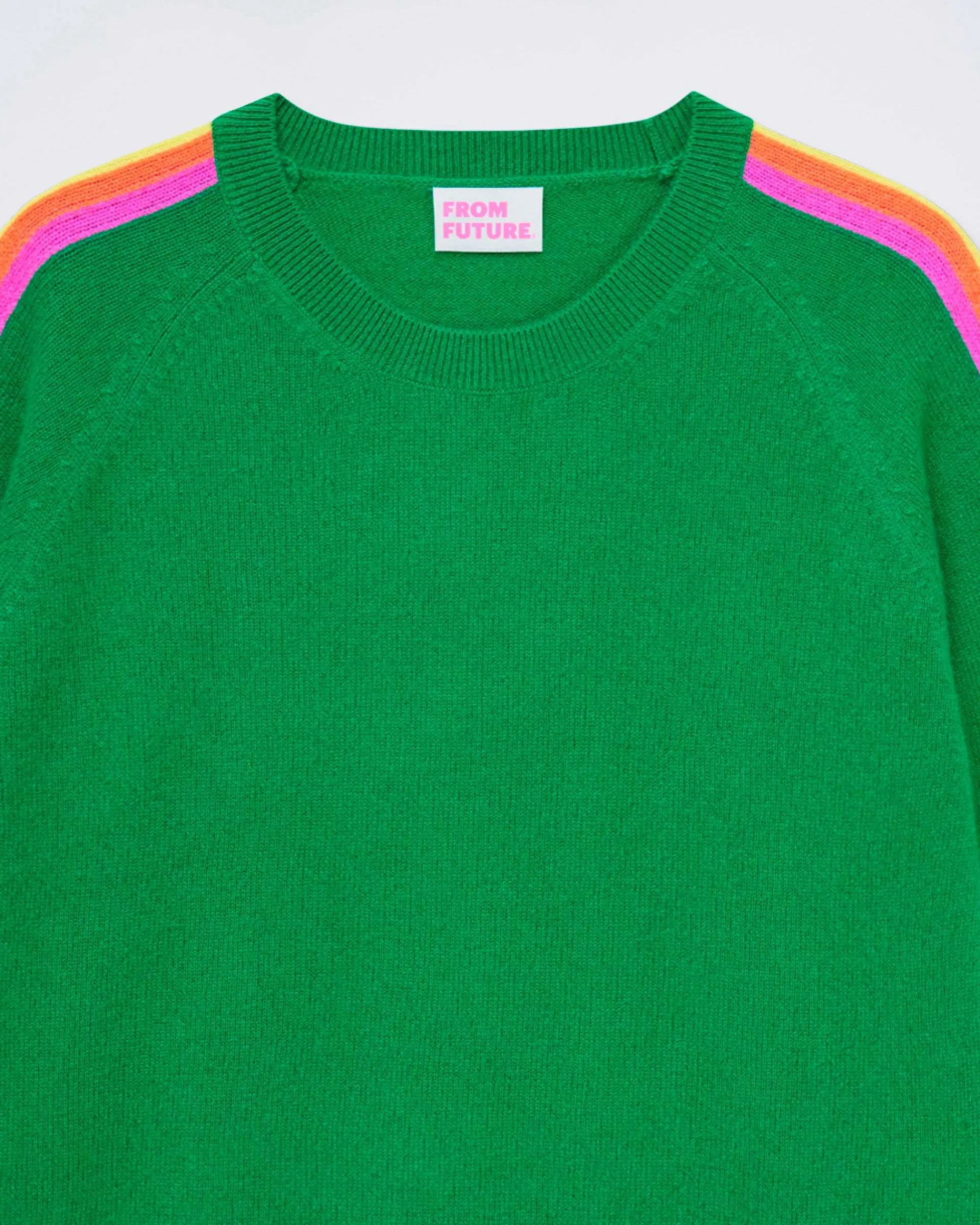 Pull Col Rond Bande Multicolore Aux Manches*FROM FUTURE Discount