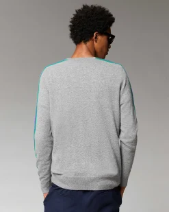 Pull Col Rond Bandes Manches Multicolore*FROM FUTURE Clearance