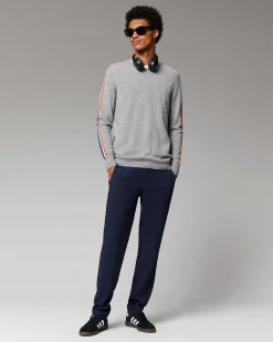 Pull Col Rond Bandes Manches Multicolore*FROM FUTURE Clearance