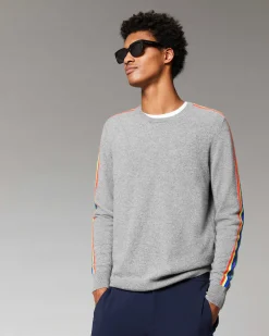 Pull Col Rond Bandes Manches Multicolore*FROM FUTURE Clearance