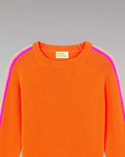 Pull Col Rond Bandes Manches Multicolore*FROM FUTURE Online