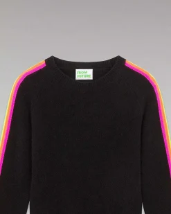 Pull Col Rond Bandes Manches Multicolore*FROM FUTURE Online