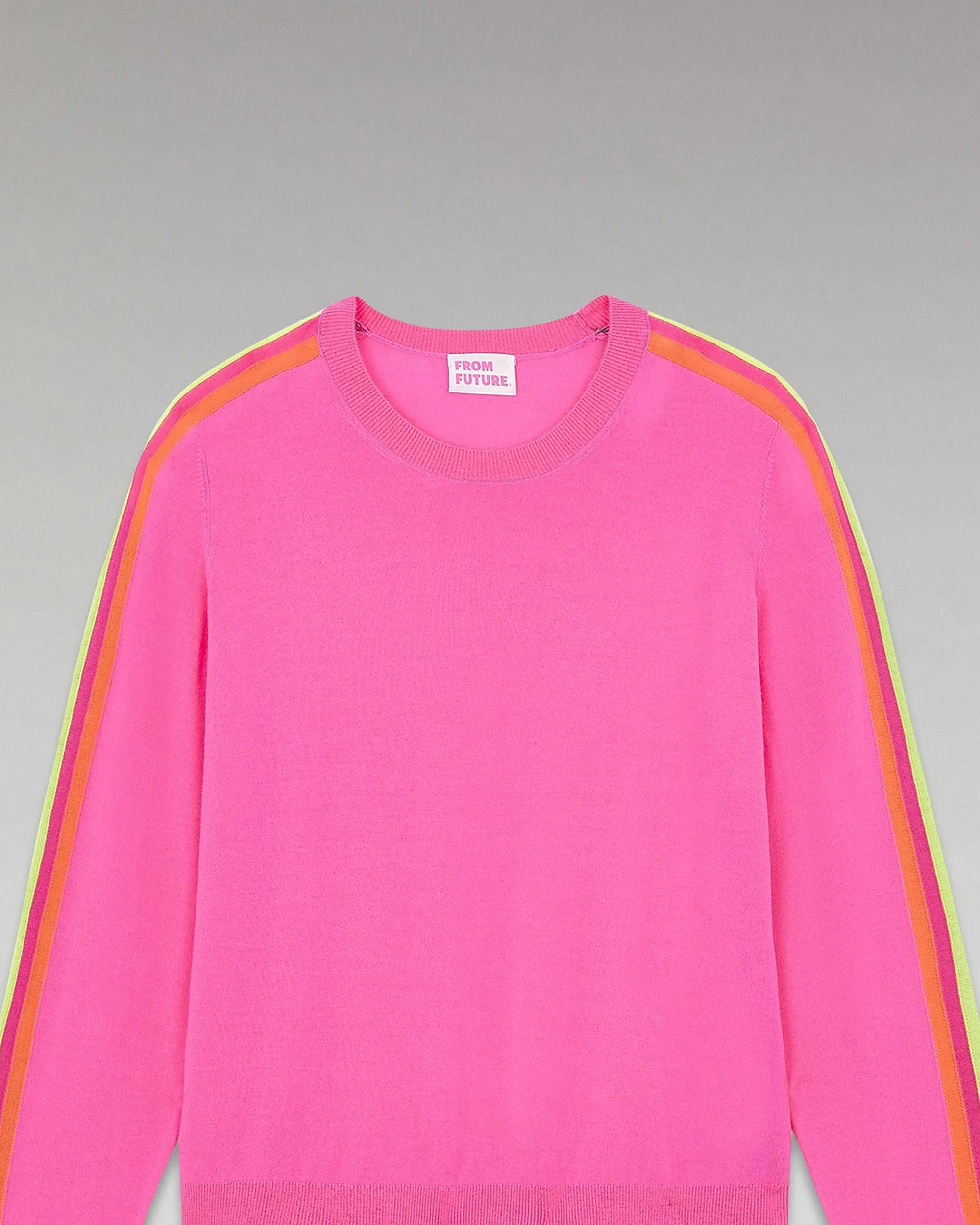 Pull Col Rond Bandes Manches Multico*FROM FUTURE New