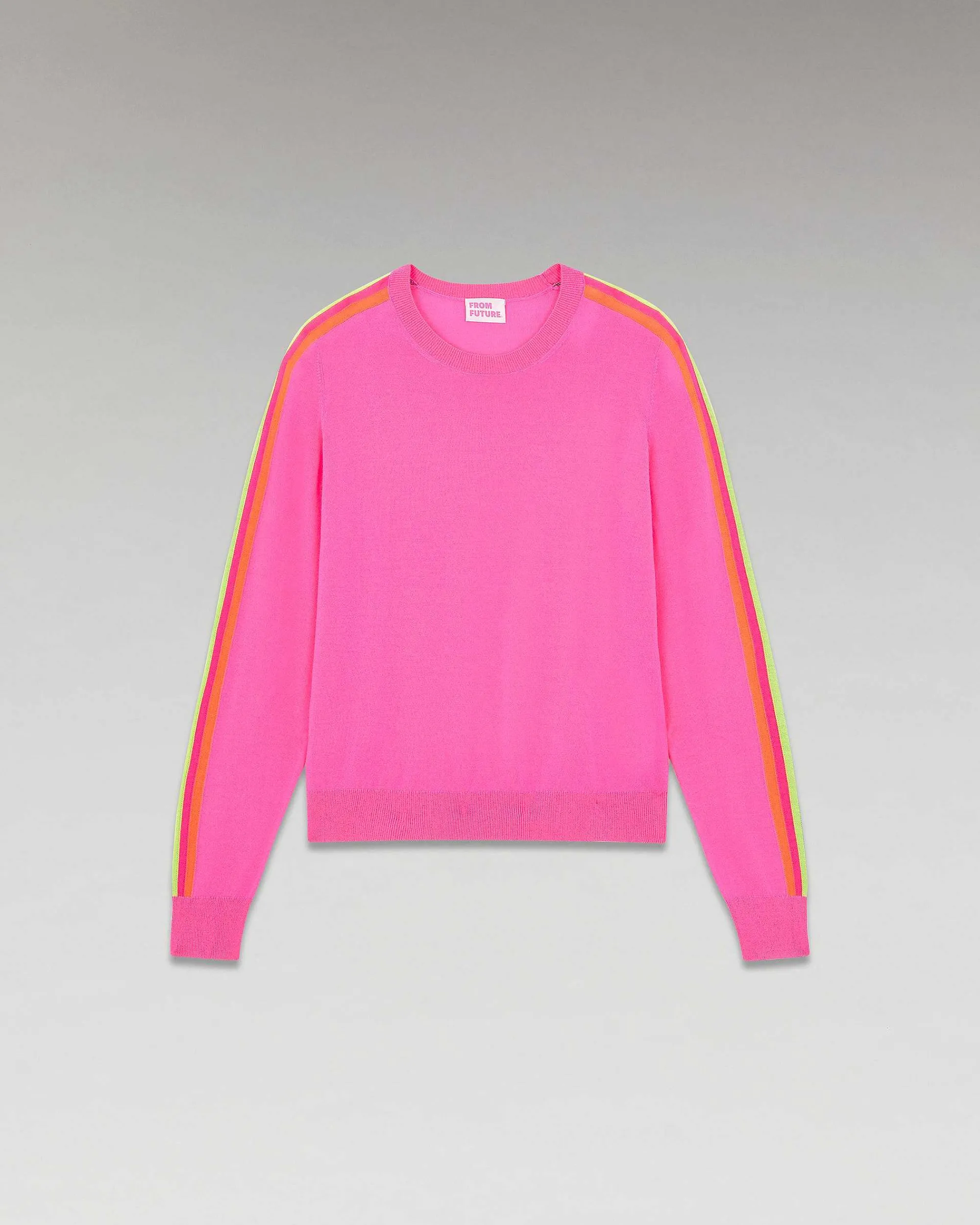 Pull Col Rond Bandes Manches Multico*FROM FUTURE New