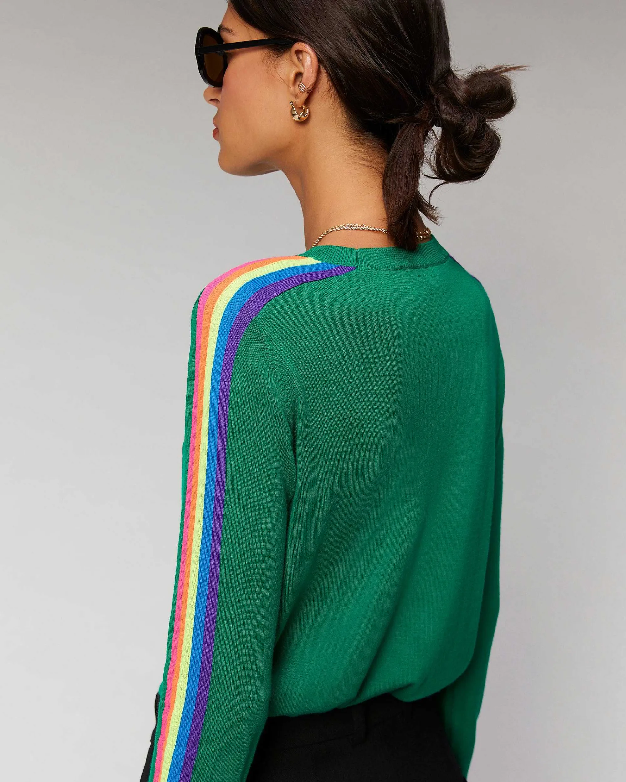 Pull Col Rond Bandes Manches Multico*FROM FUTURE New