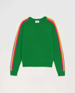 Pull Col Rond Bandes Manches Multicolore*FROM FUTURE Sale