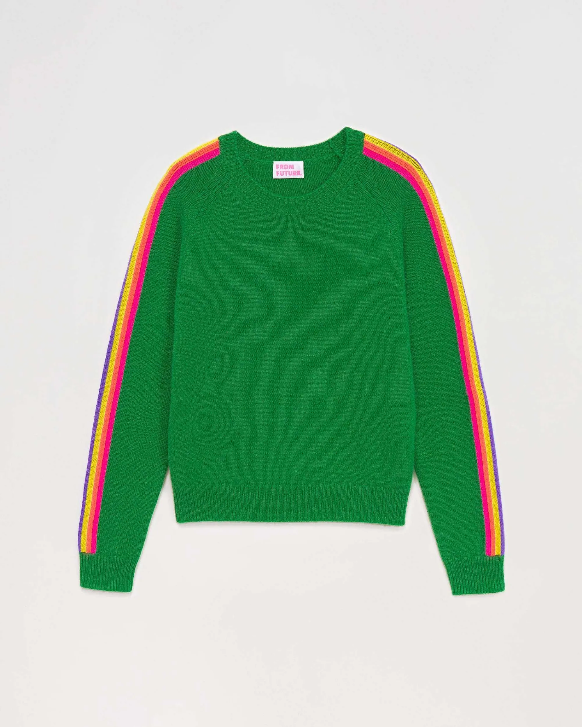 Pull Col Rond Bandes Manches Multicolore*FROM FUTURE Sale