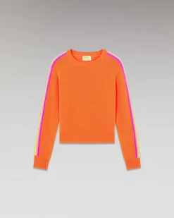 Pull Col Rond Bandes Manches Multicolore*FROM FUTURE