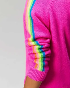 Pull Col Rond Bandes Manches Multicolore*FROM FUTURE