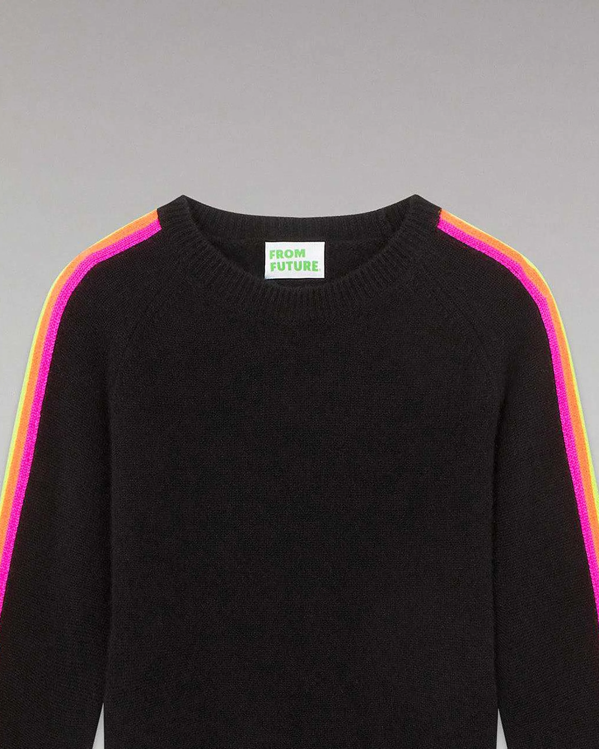 Pull Col Rond Bandes Manches Multicolore*FROM FUTURE Sale