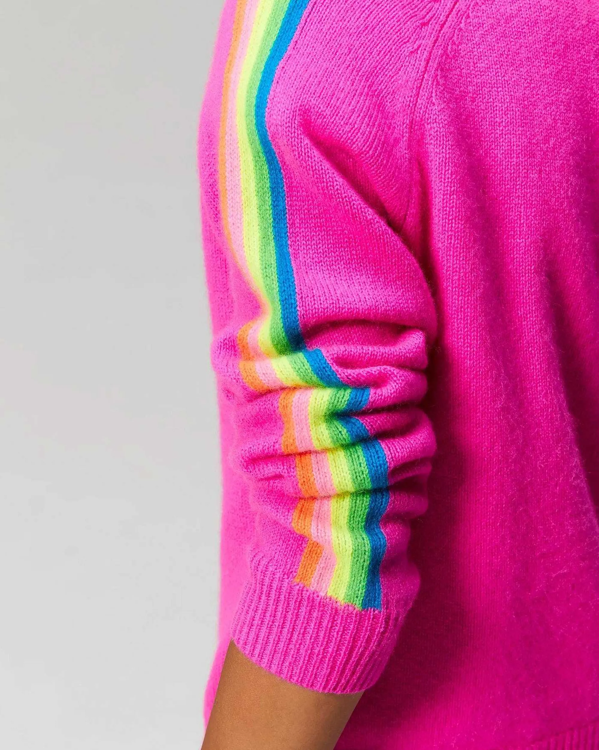 Pull Col Rond Bandes Manches Multicolore*FROM FUTURE Sale