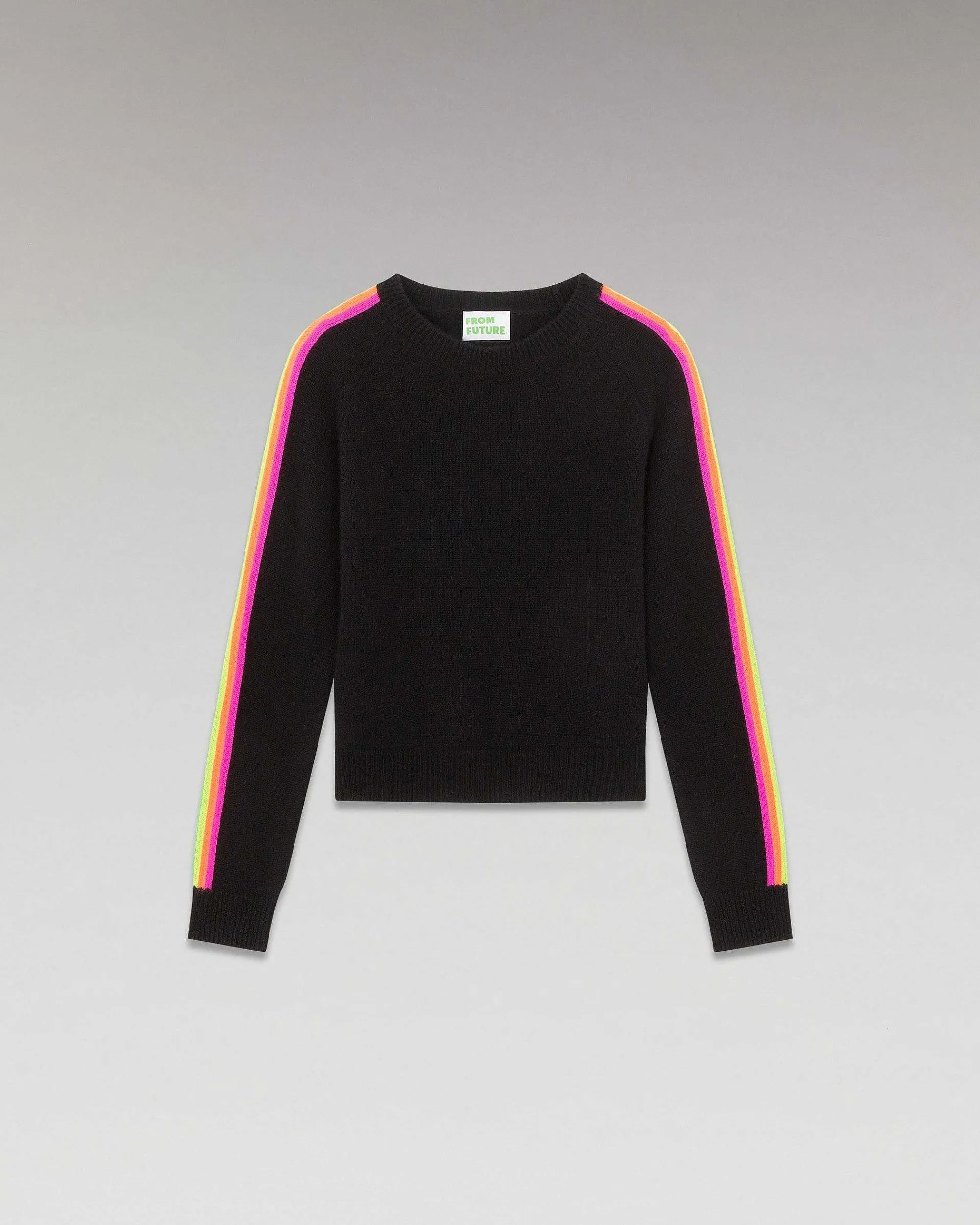 Pull Col Rond Bandes Manches Multicolore*FROM FUTURE Sale