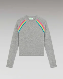 Pull Col Rond Bandes Multico Raglan*FROM FUTURE Clearance